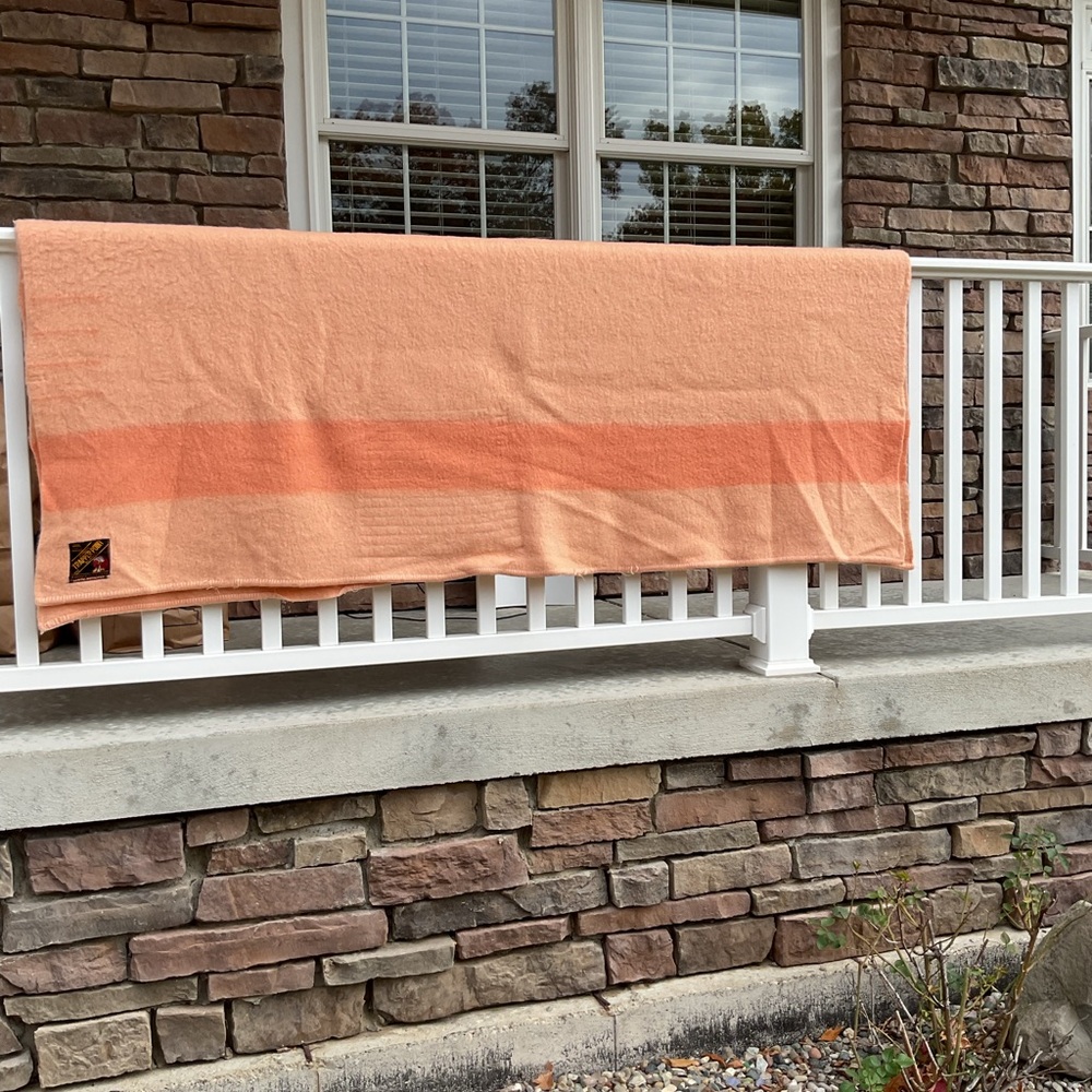 Vintage Trapper Point Wool Blanket 4 Point